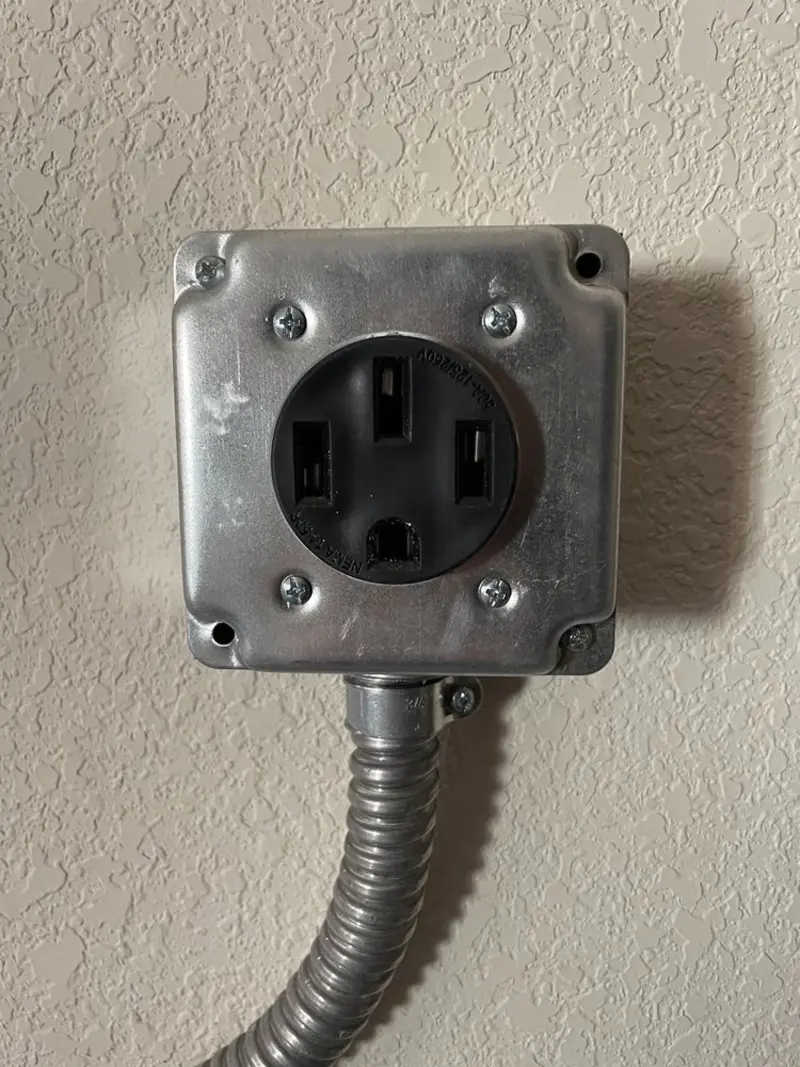 NEMA 14-50 outlet installed for Smart Home Electrical in Mapleton